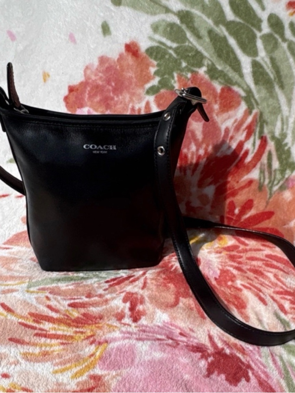 Coach Black Leather Crossbody Bag